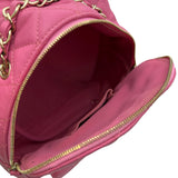 シャネル CHANEL マトラッセリュックサック AS0009 26番台 ピンク ゴールド金具 キャビアスキン レディース リュック・デイパック