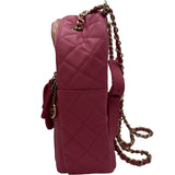 シャネル CHANEL マトラッセリュックサック AS0009 26番台 ピンク ゴールド金具 キャビアスキン レディース リュック・デイパック