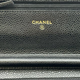 シャネル CHANEL マトラッセチェーンウォレット A33814 27番台 ブラック ゴールド金具 キャビアスキン レディース ショルダーバッグ