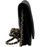 シャネル CHANEL マトラッセチェーンウォレット A33814 27番台 ブラック ゴールド金具 キャビアスキン レディース ショルダーバッグ