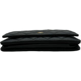 シャネル CHANEL マトラッセチェーンウォレット A33814 27番台 ブラック ゴールド金具 キャビアスキン レディース ショルダーバッグ