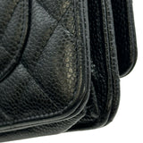 シャネル CHANEL マトラッセチェーンウォレット A33814 27番台 ブラック ゴールド金具 キャビアスキン レディース ショルダーバッグ