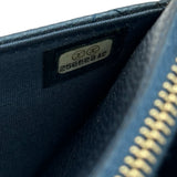 シャネル CHANEL ココロックマトラッセチェーンウォレット A80766 25番台 ブルー ゴールド金具 ソフトキャビア レディース ショルダーバッグ