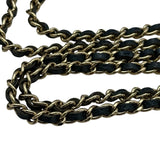 シャネル CHANEL ココロックマトラッセチェーンウォレット A80766 25番台 ブルー ゴールド金具 ソフトキャビア レディース ショルダーバッグ