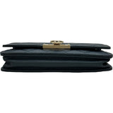 シャネル CHANEL ココロックマトラッセチェーンウォレット A80766 25番台 ブルー ゴールド金具 ソフトキャビア レディース ショルダーバッグ