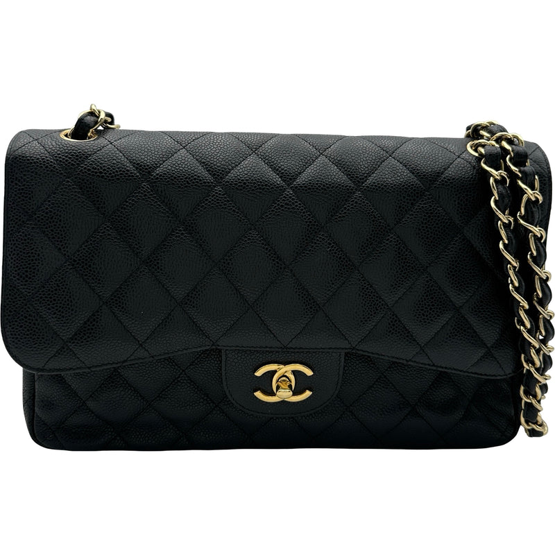 シャネル CHANEL デカマトラッセ30 A58600 14番台 ブラック ゴールド金具 キャビアスキン レディース ショルダーバッグ シャネル CHANEL デカマトラッセ30 A58600 14番台 ブラック ゴールド