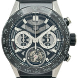 タグ・ホイヤー TAG HEUER カレラ キャリバーホイヤー02T クロノグラフ トゥールビヨン CAR5A8Y.FC6377 ブラック チタン/セラミック 自動巻き メンズ 腕時計