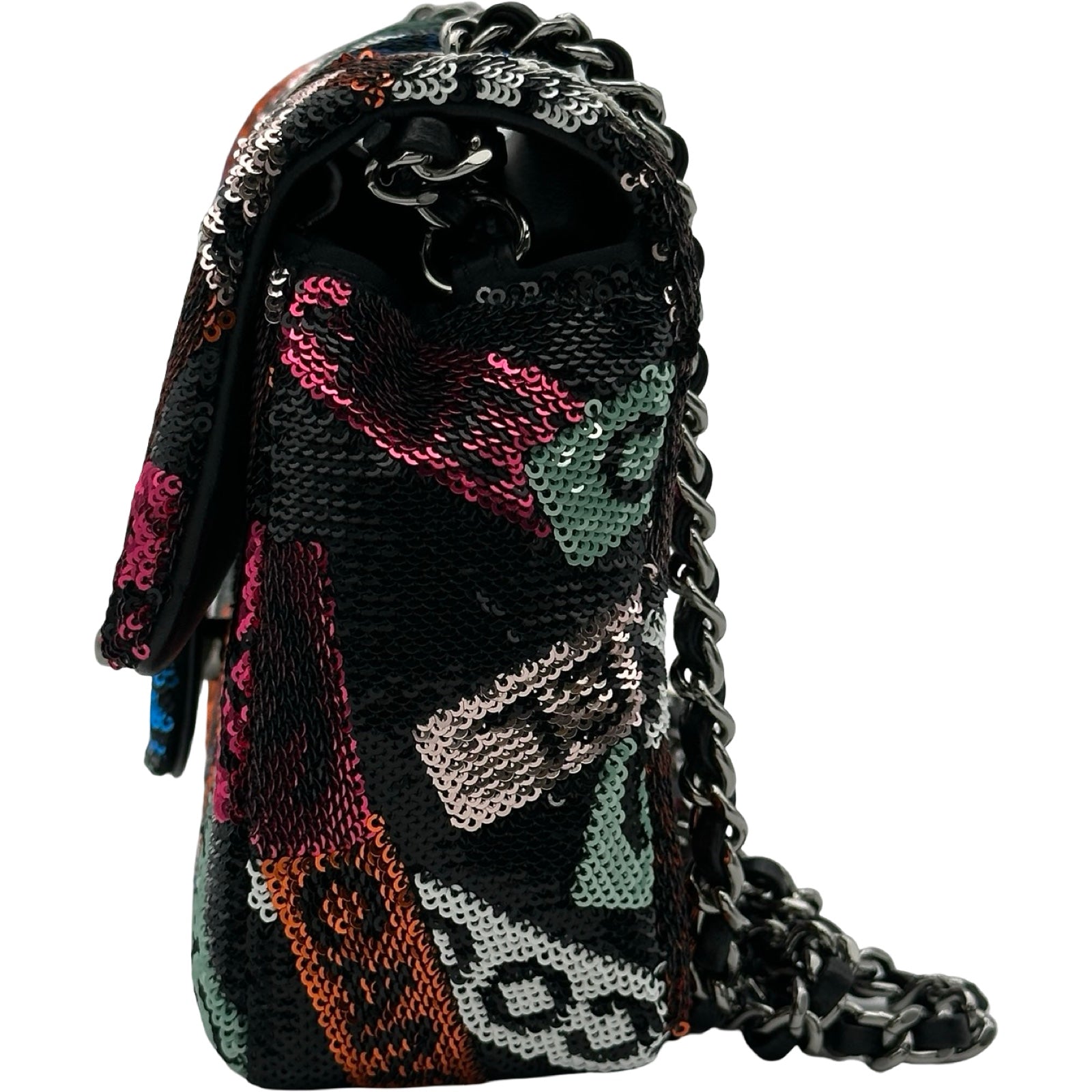 シャネル CHANEL ココマークロゴスモールチェーンショルダー マルチカラー シルバー金具 スパンコール レディース ショルダーバッグ シャネル CHANEL ココマークロゴスモールチェーンショルダー マルチ