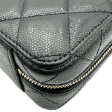 シャネル CHANEL マトラッセミニカメラチェーンショルダー AP2858 ブラック ゴールド金具 キャビア レディース ショルダーバッグ