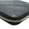 シャネル CHANEL マトラッセロングジップウォレット A50097 20番台 ブラック ゴールド金具 キャビア レディース 長財布