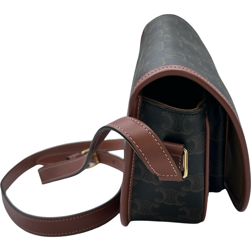 セリーヌ CELINE ミディアムフォルコバッグ 191502 タン トリオンフキャンバス レディース ショルダーバッグ セリーヌ CELINE ミディアムフォルコバッグ 191502 タン トリオンフ