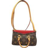 ルイ・ヴィトン LOUIS VUITTON ナノパラス M61254 ブラウン/レッド モノグラム/スリーズ レディース ショルダーバッグ