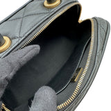 シャネル CHANEL ミニボーリングバッグ AS5572 ブラック ゴールド金具 カーフスキン レディース ショルダーバッグ