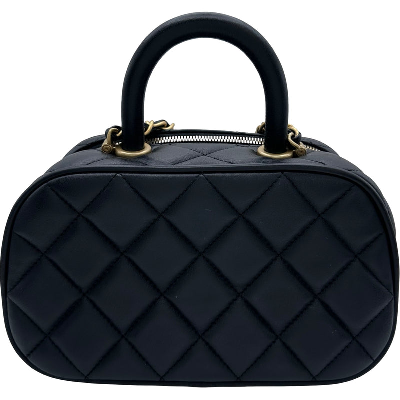 シャネル CHANEL ミニボーリングバッグ AS5572 ブラック ゴールド金具