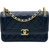 シャネル CHANEL マトラッセ スモール フラップバッグ AS2715 ブラック ゴールド金具 カーフスキン レディース ショルダーバッグ