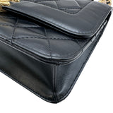 シャネル CHANEL マトラッセ スモール フラップバッグ AS2715 ブラック ゴールド金具 カーフスキン レディース ショルダーバッグ
