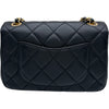 シャネル CHANEL シングル ミニ フラップ チェーンショルダー AS3731 ブラック ゴールド金具 カーフスキン レディース ショルダーバッグ