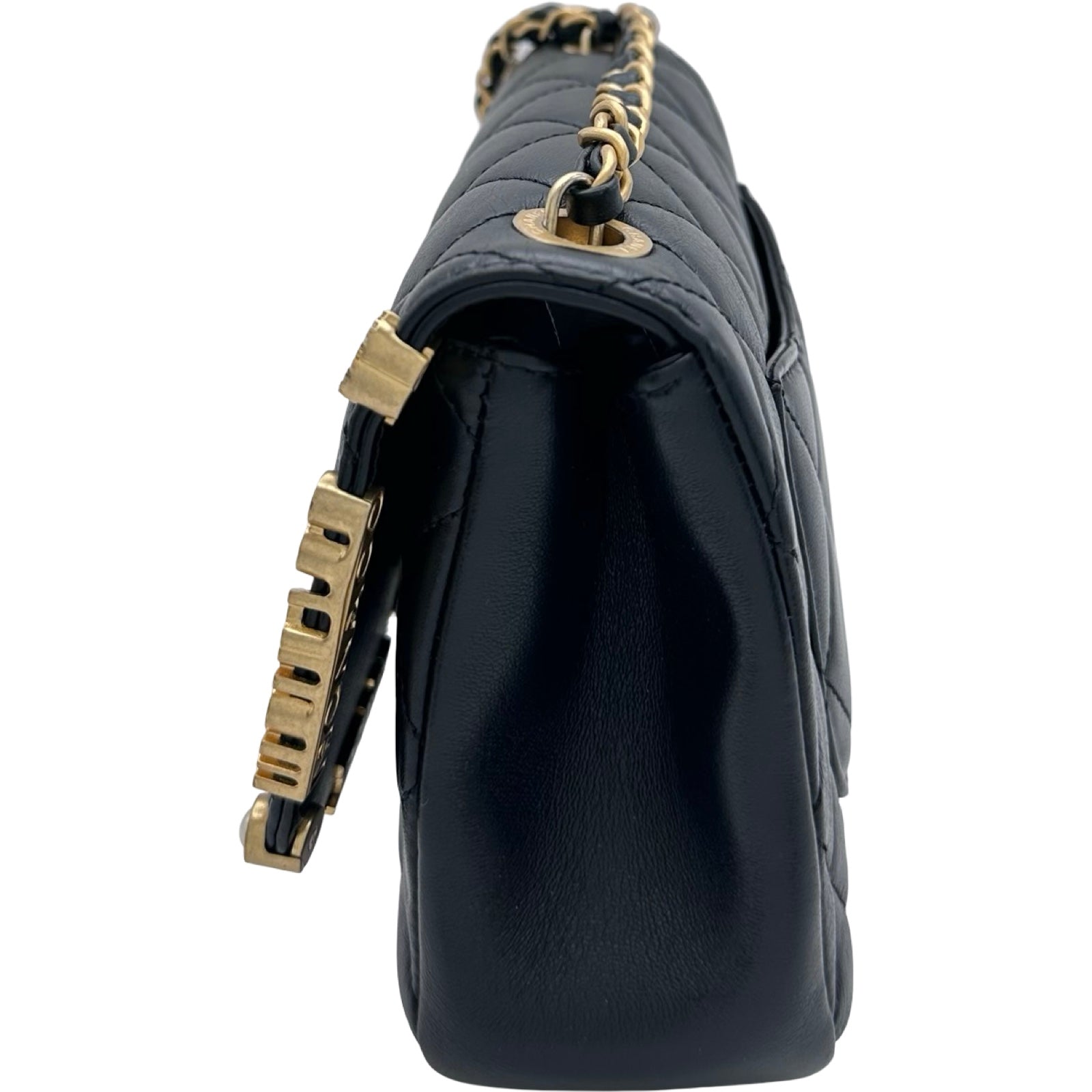 シャネル CHANEL シングル ミニ フラップ チェーンショルダー AS3731 ブラック ゴールド金具 カーフスキン レディース ショルダーバッグ シャネル CHANEL シングル ミニ フラップ チェーンショルダー AS3731