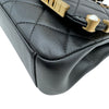 シャネル CHANEL シングル ミニ フラップ チェーンショルダー AS3731 ブラック ゴールド金具 カーフスキン レディース ショルダーバッグ
