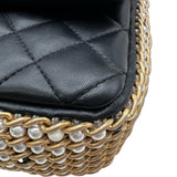 シャネル CHANEL スモール フラップバッグ AS1740 29番台 ブラック ゴールド金具 ラムスキン レディース ショルダーバッグ