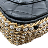 シャネル CHANEL スモール フラップバッグ AS1740 29番台 ブラック ゴールド金具 ラムスキン レディース ショルダーバッグ