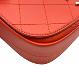 シャネル CHANEL トップハンドルフラップバッグ A93676 23番台 レッド/シルバー金具 カーフスキン レディース ショルダーバッグ
