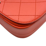 シャネル CHANEL トップハンドルフラップバッグ A93676 23番台 レッド/シルバー金具 カーフスキン レディース ショルダーバッグ