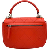 シャネル CHANEL トップハンドルフラップバッグ A93676 23番台 レッド/シルバー金具 カーフスキン レディース ショルダーバッグ