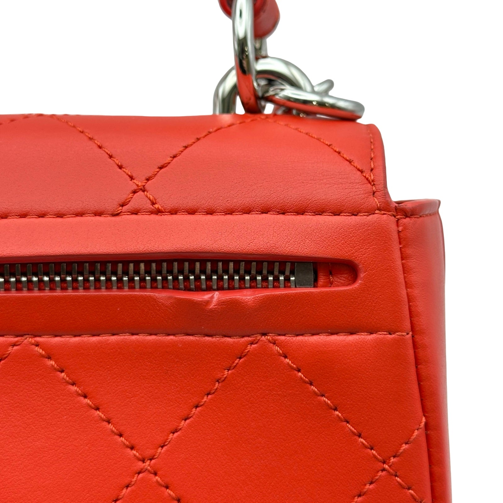 シャネル CHANEL トップハンドルフラップバッグ A93676 23番台 レッド/シルバー金具 カーフスキン レディース ショルダーバッグ シャネル CHANEL トップハンドルフラップバッグ A93676 23番台 レッド