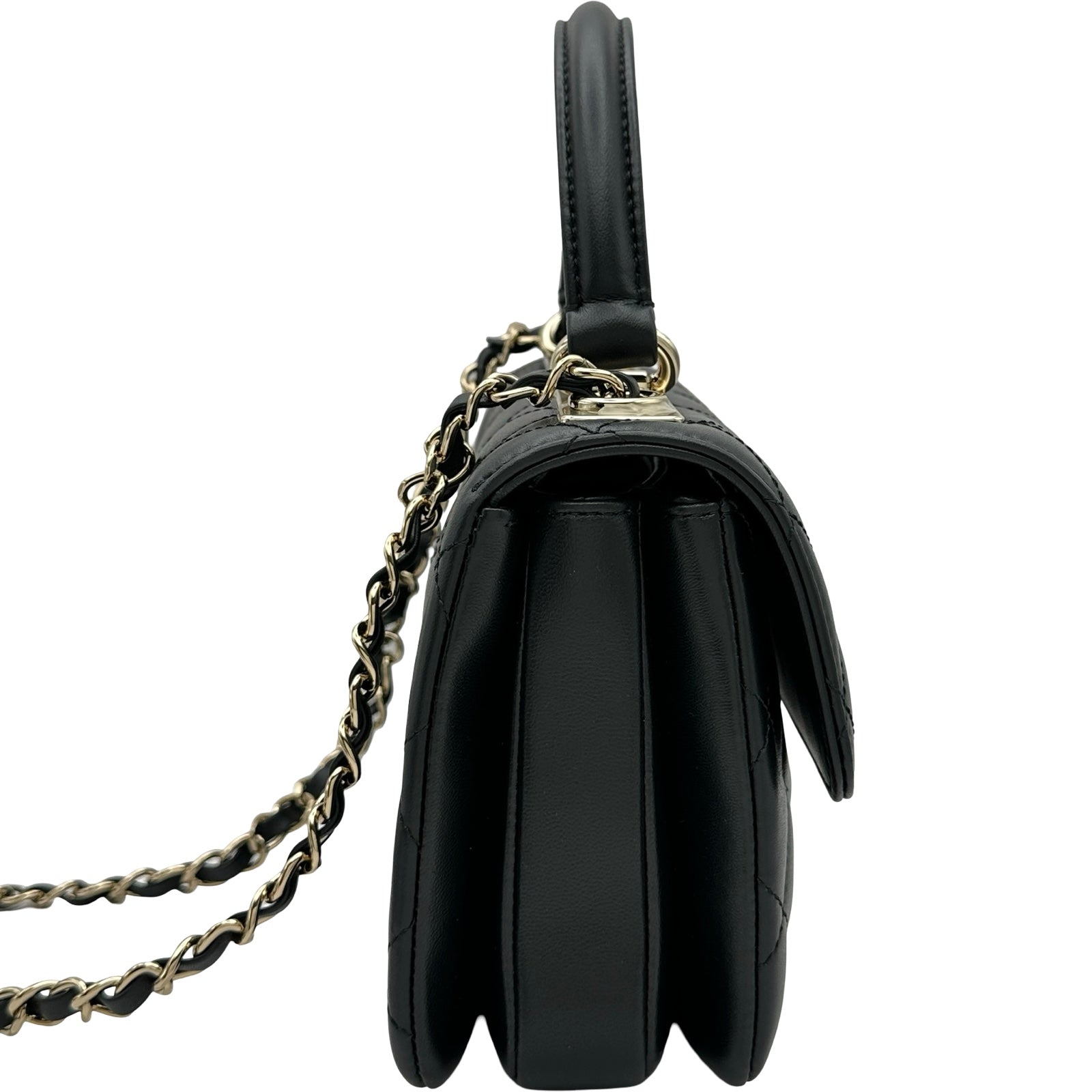 シャネル CHANEL トレンディCCマトラッセトップバンドル AS4654 ブラック/ゴールド金具 ラムスキン レディース ショルダーバッグ シャネル CHANEL トレンディCCマトラッセトップバンドル AS4654