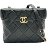 シャネル CHANEL スモールボックスバッグ AS2877 ブラック/ゴールド金具 ラムスキン レディース ショルダーバッグ