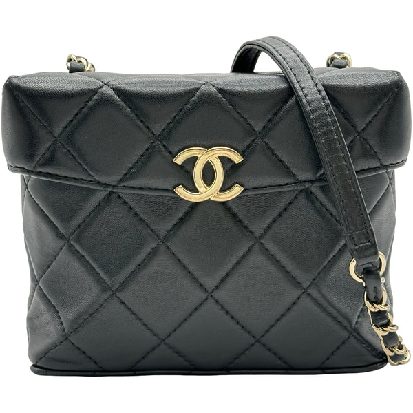 シャネル CHANEL スモールボックスバッグ AS2877 ブラック/ゴールド
