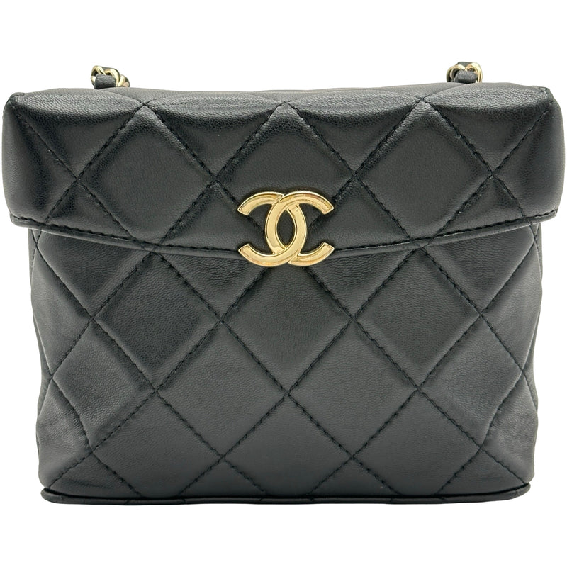 シャネル CHANEL スモールボックスバッグ AS2877 ブラック/ゴールド
