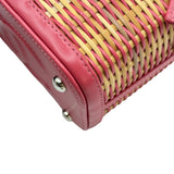 シャネル CHANEL ココマークパニティショルダー AS1352 29番台 ピンク/シルバー金具 ラタン/カーフ レディース ショルダーバッグ