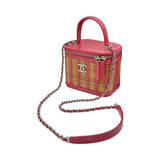 シャネル CHANEL ココマークパニティショルダー AS1352 29番台 ピンク/シルバー金具 ラタン/カーフ レディース ショルダーバッグ