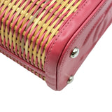 シャネル CHANEL ココマークパニティショルダー AS1352 29番台 ピンク/シルバー金具 ラタン/カーフ レディース ショルダーバッグ