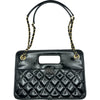 シャネル CHANEL スモールショッピングバッグ AS4037 ブラック/ゴールド金具 パテントカーフスキン レディース ショルダーバッグ