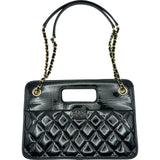シャネル CHANEL スモールショッピングバッグ AS4037 ブラック/ゴールド金具 パテントカーフスキン レディース ショルダーバッグ