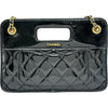 シャネル CHANEL スモールショッピングバッグ AS4037 ブラック/ゴールド金具 パテントカーフスキン レディース ショルダーバッグ