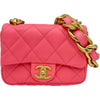 シャネル CHANEL マトラッセスモールフラップバッグ AS3213 ピンク/ゴールド金具 ラムスキン レディース ショルダーバッグ