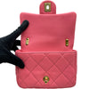 シャネル CHANEL マトラッセスモールフラップバッグ AS3213 ピンク/ゴールド金具 ラムスキン レディース ショルダーバッグ