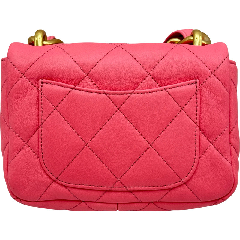 シャネル CHANEL マトラッセスモールフラップバッグ AS3213 ピンク/ゴールド金具 ラムスキン レディース ショルダーバッグ シャネル CHANEL マトラッセスモールフラップバッグ AS3213 ピンク