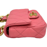 シャネル CHANEL マトラッセスモールフラップバッグ AS3213 ピンク/ゴールド金具 ラムスキン レディース ショルダーバッグ