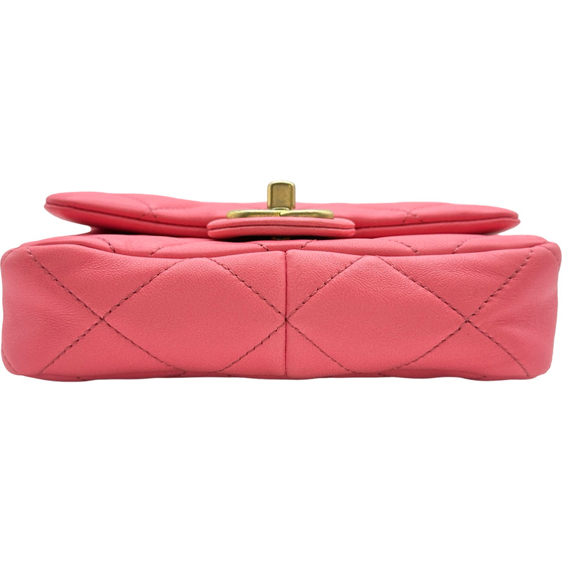 シャネル CHANEL マトラッセスモールフラップバッグ AS3213 ピンク/ゴールド金具 ラムスキン レディース ショルダーバッグ シャネル CHANEL マトラッセスモールフラップバッグ AS3213 ピンク