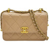 シャネル CHANEL マトラッセミニフラップバッグ AS2615 ベージュ/ゴールド金具 ラムスキン レディース ショルダーバッグ