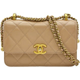 シャネル CHANEL マトラッセミニフラップバッグ AS2615 ベージュ/ゴールド金具 ラムスキン レディース ショルダーバッグ
