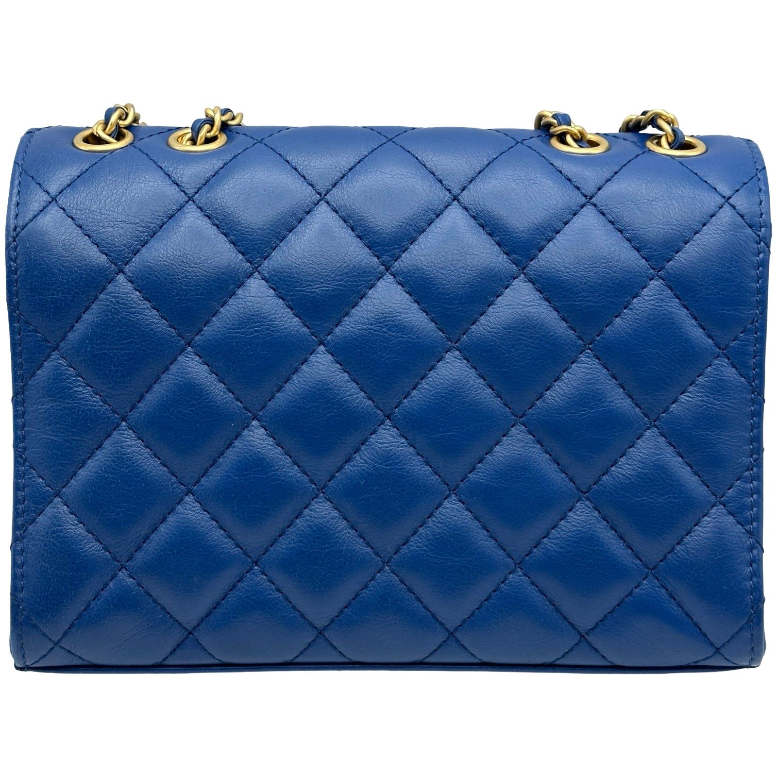 シャネル CHANEL マトラッセスモールフラップバッグ AS0824 28番台 ダークブルー/ゴールド金具 カーフスキン レディース ショルダーバッグ シャネル CHANEL マトラッセスモールフラップバッグ AS0824 28番台
