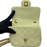 シャネル CHANEL マトラッセミニフラップバッグ AS2790 ライトイエロー/ゴールド金具 シャイニーエイジドゴートスキン レディース ショルダーバッグ
