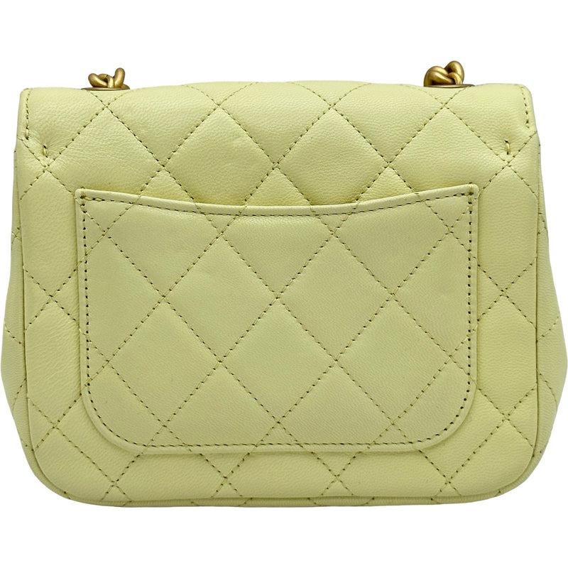 シャネル CHANEL マトラッセミニフラップバッグ AS2790 ライトイエロー