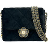 シャネル CHANEL カメリアフラップバッグ AS4413 ブラック/ゴールド金具 ベロア レディース ショルダーバッグ